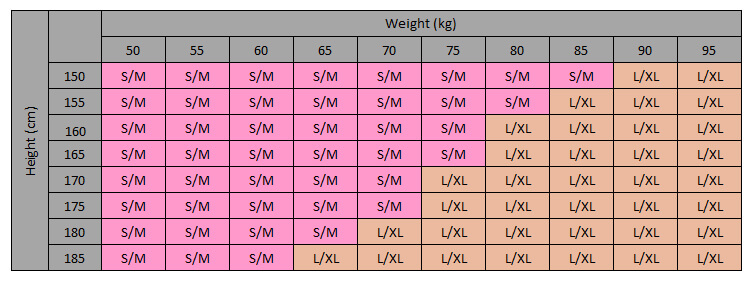 Opaque Maternity Tights Size Guide for Height and Weight